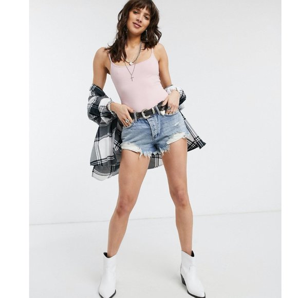 Free People Basique Bodysuit Color Ballet - Picture 6 of 13